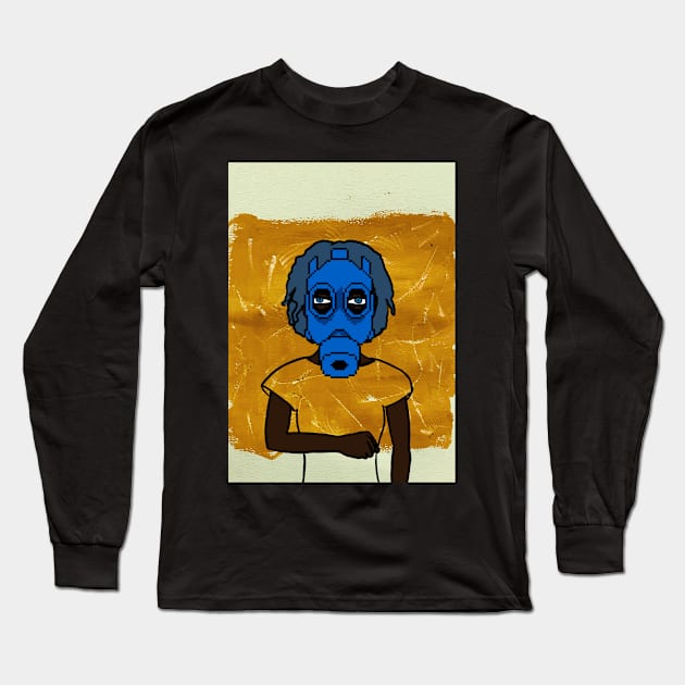 Indulge in NFT Character - FemaleMask Expressionist with Cartier Theme on TeePublic Long Sleeve T-Shirt by Hashed Art